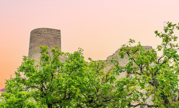 Photo ancient chirag gala tower in azerbaijan