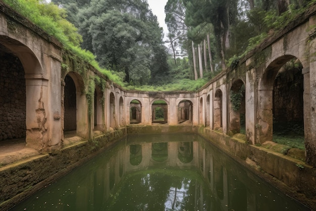 Ancient cistern ruins architecture Generate Ai