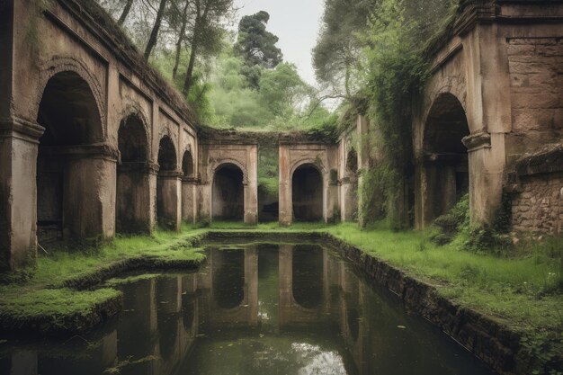 Ancient cistern ruins Generate Ai