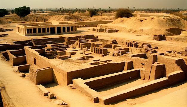 The ancient city of luxor is located in the desert.