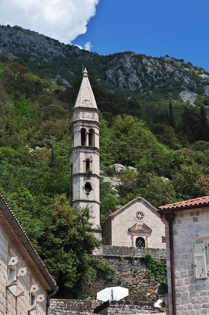 The ancient city Perast on the Adriatic coast, Montenegro