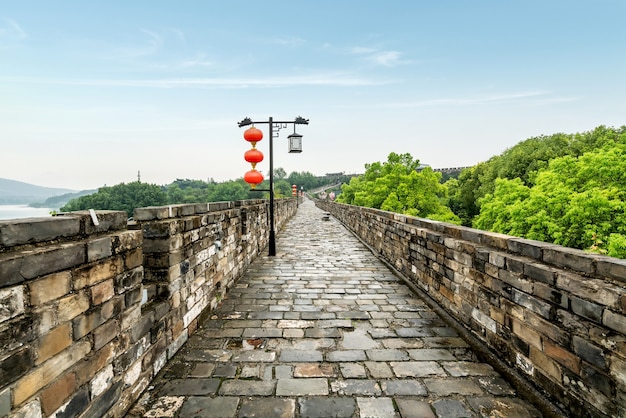 Ancient city walls in Nanjing, China