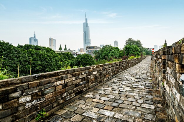 Ancient city walls in Nanjing, China