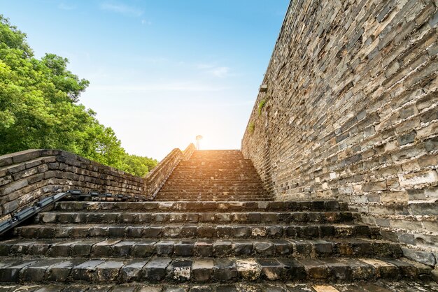 Ancient city walls in Nanjing China