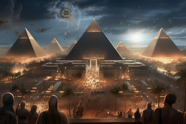 Ancient Civilizations Such as The Egyptians And Incas Extraterrestrial Technology Generative AI