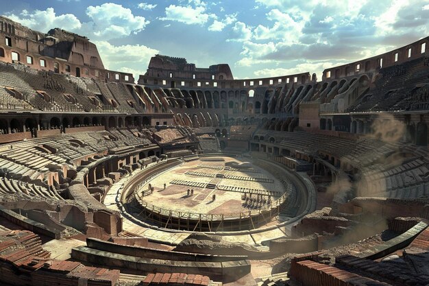 Foto l'antico colosseo ospitava battaglie tra guerrieri