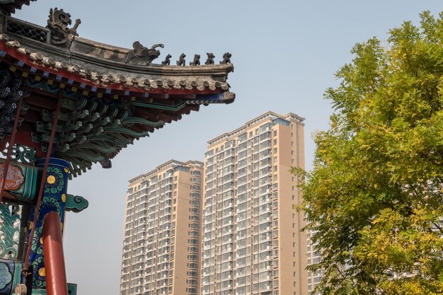 Foto antico tempio confuciano a dongmen li tianjin