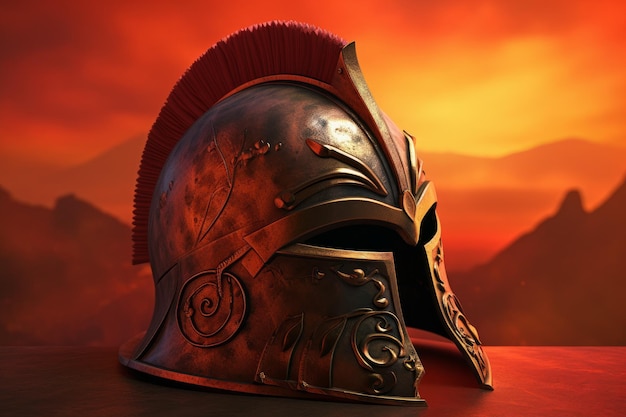 Ancient corinthian helmet Generate Ai