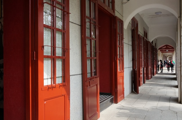 Ancient door frames and corridors