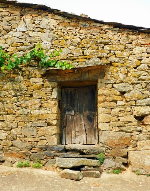 ancient door in rural landscapes in Aliste region in Zamora Spain