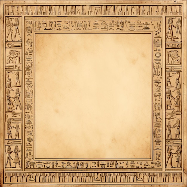 Photo ancient egypt blank frame