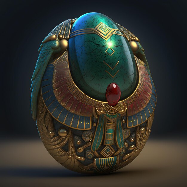 Ancient Egyptian decorative scarab beetle