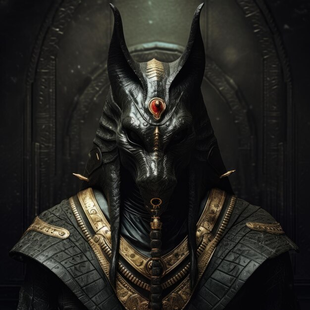 The ancient Egyptian god of death and the world of the dead the terrible Anubis