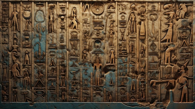 古代 エジプト の ヒエログリフ は 石 の 浮きり に 刻 さ れ て い ます