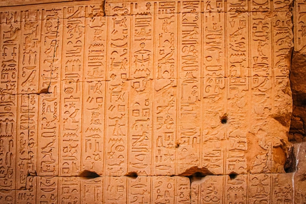 Ancient Egyptian writing, Egyptian hieroglyphs, wall inscriptions