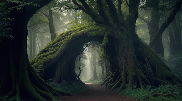 The ancient forest where time stands still and the trees seem to guard long forgotten mysteries