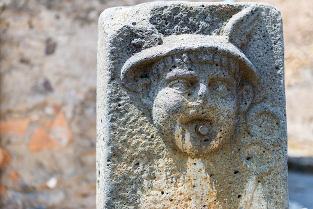 Ancient fountain in Pompeii Italy