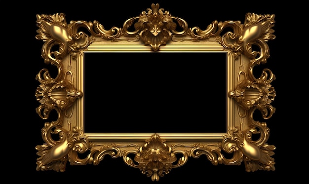 ancient golden frame
