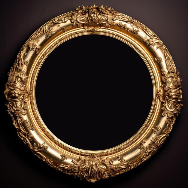 Photo ancient golden frame