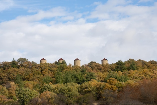 Древнегреческие ветряные мельницы Melia Evros Греция