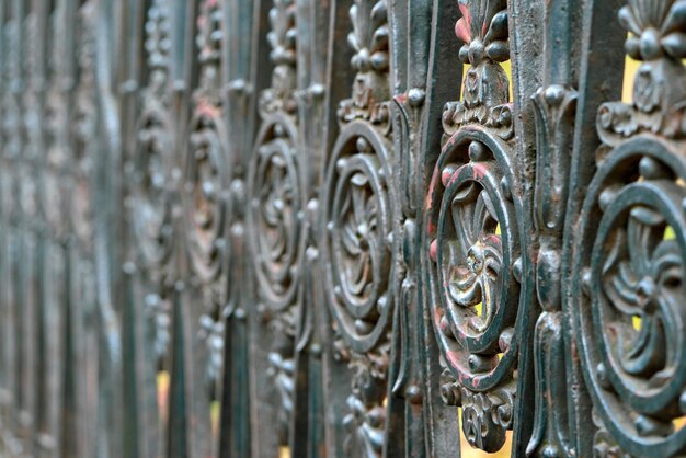 Ancient iron protection or fence