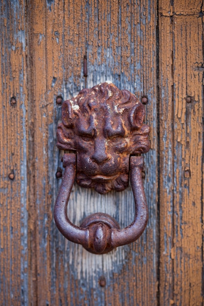 Ancient italian lion shaped door knocker.