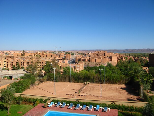 Photo ancient kasbah, in ouarzazate, morocco