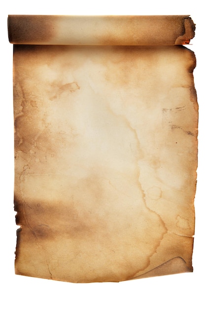 Ancient manuscript isolated over a white background