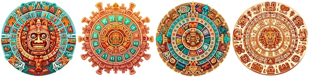 The ancient Mayan calendar for the Day of the Dead in Mexico