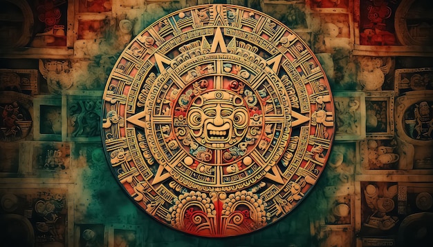 Photo the ancient mayan calendar in mexico