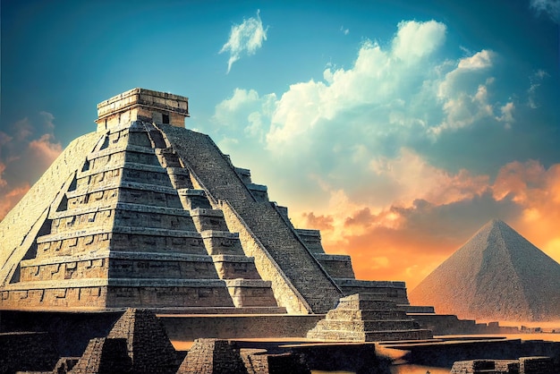 Ancient Mayan pyramids