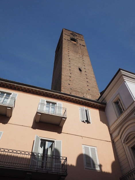 Ancient medieval tower in Alba, Italy