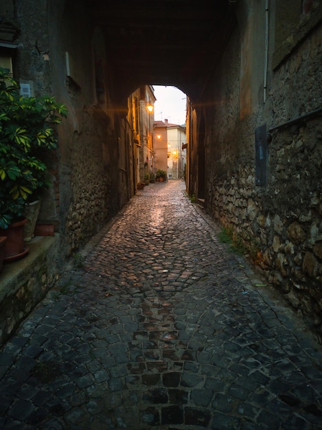 Ancient narrow streets of italy