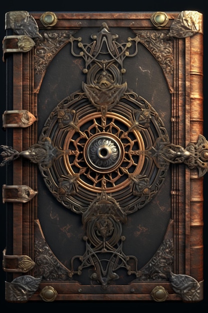 An ancient ornate intricate old tome spell book