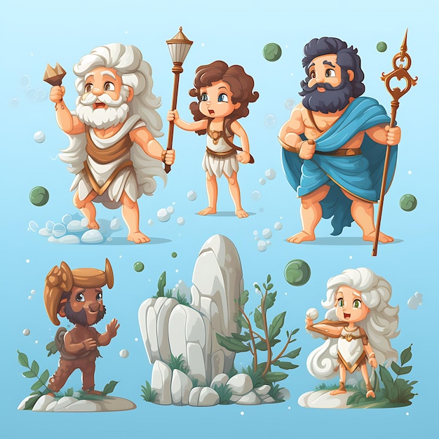 Ancient pop up greek mythology themed game mobile adventure design art graphic frame card decor