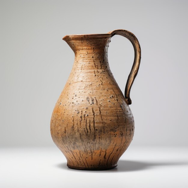 Ancient Pottery Pitcher Germanic Art With Raw Metallicity