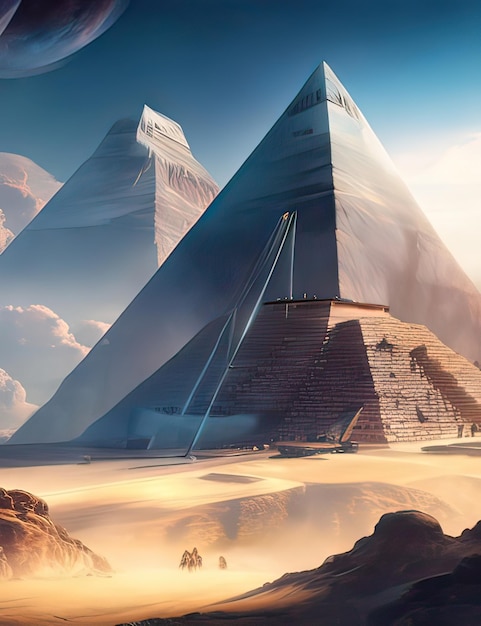 Ancient pyramids fantastic world art