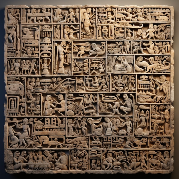 Foto antiche iscrizioni di reliquie scolpite nella pietra