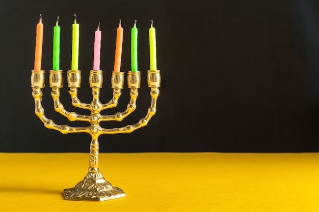 Ancient ritual candle menorah