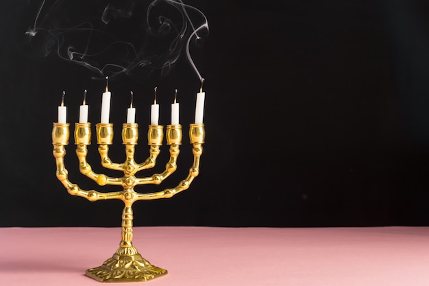 Ancient ritual candle menorah