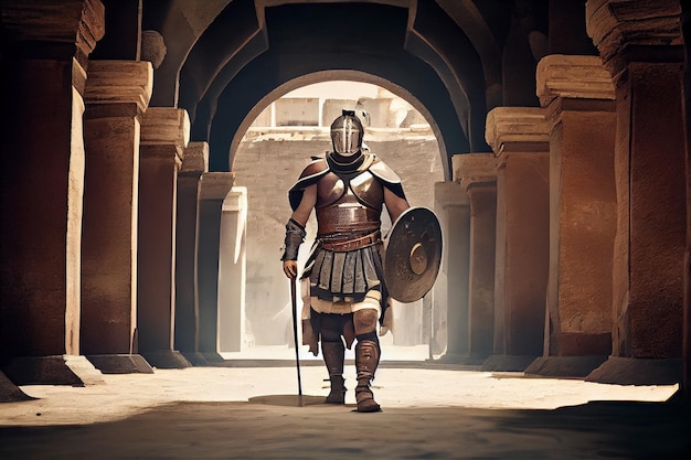 Ancient roman gladiatorgenerative ai