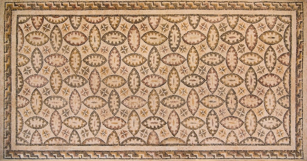 Ancient Roman stone floor mosaic