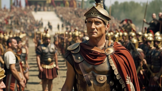 写真 ユリウス・カエサル (julius caesar) はローマの軍事指導者でありローマ戦争の戦士でもありました