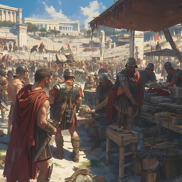 Ancient Rome Marketplace Exciting Historical Scene