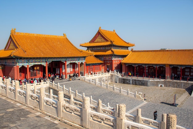 Ancient roof structures captured in Beijing's Forbidden City