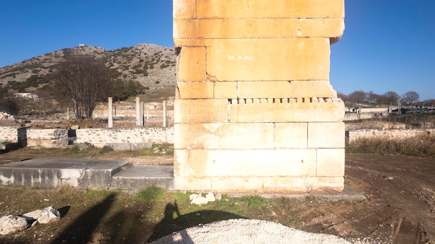 Ancient Ruins at archaeological area of Philippi Greece