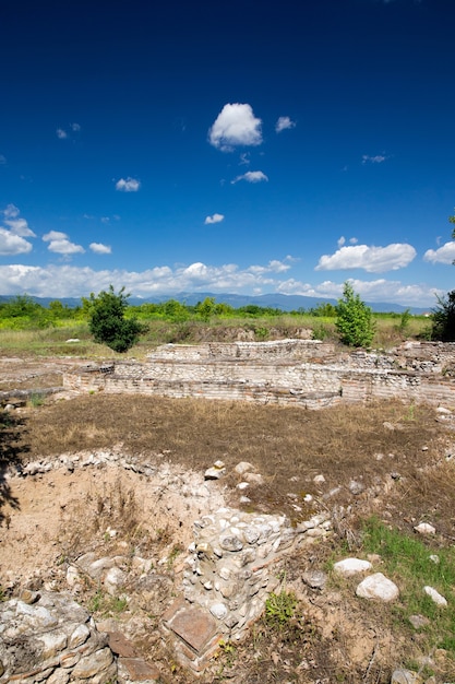 Antiche rovine di dion, grecia.