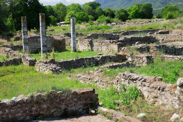 Ancient ruins in Dion Greece