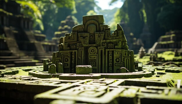 Древние руины хранят тайну духовности и древних культур, созданных искусственным интеллектом.