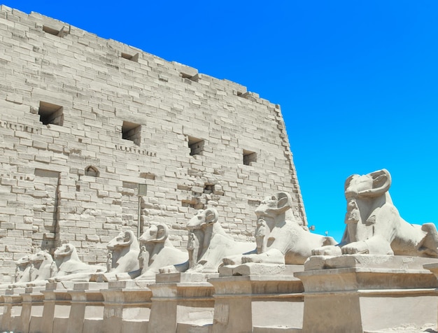 Ancient ruins of Karnak temple in Egypt